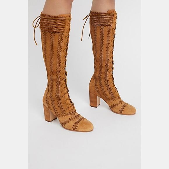 Free People Blaire Lace-Up Boots 37 NEW FLAWED - Picture 1 of 7